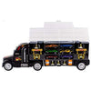 WolVol Transport Car Carrier Truck Toy for Boys and Girls (includes 6 cars and 28 slots)
