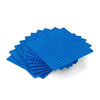 SCS Direct Brick Building Base Plates - 5 x 5 Blue Baseplates (10pcs) - Dual Side Connectivity, Tight Fit w All Brands