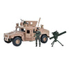 Sunny Days Entertainment Elite Force 1:18 Scale Military M1114 Up-Armored Humvee Vehicle with 14-Point Articulatoin Action Figure, Rotating Gun Turret and Machine Gun Play Set