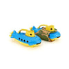 Green Toys Submarine in Yellow & blue - BPA Free, Phthalate Free, Bath Toy with Spinning Rear Propeller. Safe Toys for Toddlers, Babies