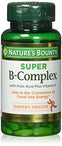 Nature's Bounty B-Complex with Folic Acid Plus Vitamin C, Tablets 150 ea (Pack of 2)