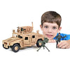Sunny Days Entertainment Elite Force 1:18 Scale Military M1114 Up-Armored Humvee Vehicle with 14-Point Articulatoin Action Figure, Rotating Gun Turret and Machine Gun Play Set
