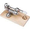 Sunnytech Hot Air Stirling Engine Colourful LED Single Flywheel Education Toy Electricity Power Generator M14-03-S