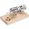 Sunnytech Hot Air Stirling Engine Colourful LED Single Flywheel Education Toy Electricity Power Generator M14-03-S