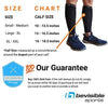 BeVisible Sports Calf Compression Sleeve (1 Pair, Black)