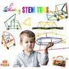 Skoolzy Stem Toys for Boys & Girls - Straws and Connectors with Wheels Fine Motor Skills Engineering Toys Building Blocks - Kids Educational Toys for 3, 4, 5, 6 Year Olds - 400pc Creative Tinker Games