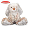 Melissa & Doug Burrow Bunny Rabbit Stuffed Animal (Washable Surface, Soft Fabric , 9” H x 10” L x 6” W)