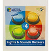 Learning Resources Lights and Sounds Buzzers, Game Show and Classroom Buzzers, Set of 4, Ages 3+