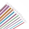 yueton 11 Different Size 10.5" Multicolour Aluminum Tunisian/afghan Crochet Hook Needles (Pack of 11, 2.0mm-8mm)