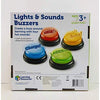 Learning Resources Lights and Sounds Buzzers, Game Show and Classroom Buzzers, Set of 4, Ages 3+