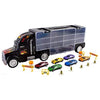 WolVol Transport Car Carrier Truck Toy for Boys and Girls (includes 6 cars and 28 slots)
