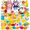 BeYumi Random 16 PCS Squishy Toys(Including 15 PCS Mini + 1 PC Free Big Squishy),Kawaii Soft Cream Scented Slow Rising Food and Animals for Children Toy