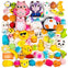 BeYumi Random 16 PCS Squishy Toys(Including 15 PCS Mini + 1 PC Free Big Squishy),Kawaii Soft Cream Scented Slow Rising Food and Animals for Children Toy