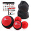 sFera Deep Tissue Massage Balls Set of 4 for Trigger Point Therapy, Myofascial Release | Includes: Small and Large Firm Foam Roller Balls, 2 Spiky Balls, Mesh Bag, Manual