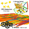 Skoolzy Stem Toys for Boys & Girls - Straws and Connectors with Wheels Fine Motor Skills Engineering Toys Building Blocks - Kids Educational Toys for 3, 4, 5, 6 Year Olds - 400pc Creative Tinker Games