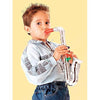 Click n' Play Set of 2 Musical Wind Instruments for Kids - Metallic Silver Saxophone and Trumpet Horn