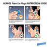 HEAROS Xtreme Protection Noise Cancelling Disposable Foam Earplugs NRR 32 Hearing Protection, 14 Pairs