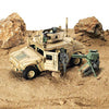 Sunny Days Entertainment Elite Force 1:18 Scale Military M1114 Up-Armored Humvee Vehicle with 14-Point Articulatoin Action Figure, Rotating Gun Turret and Machine Gun Play Set